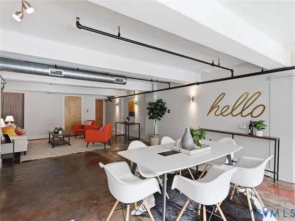 a outdoor space with furniture