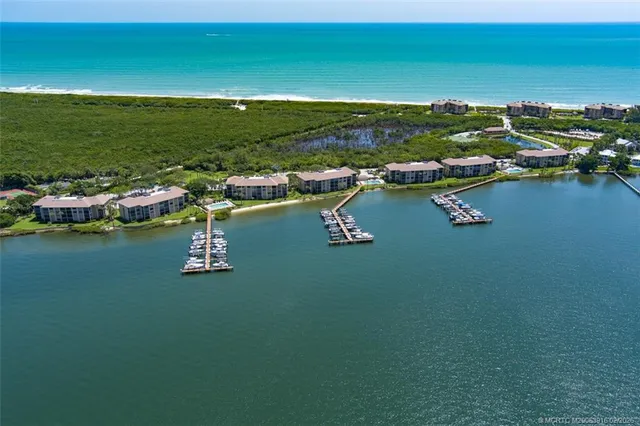 a view of an ocean with city