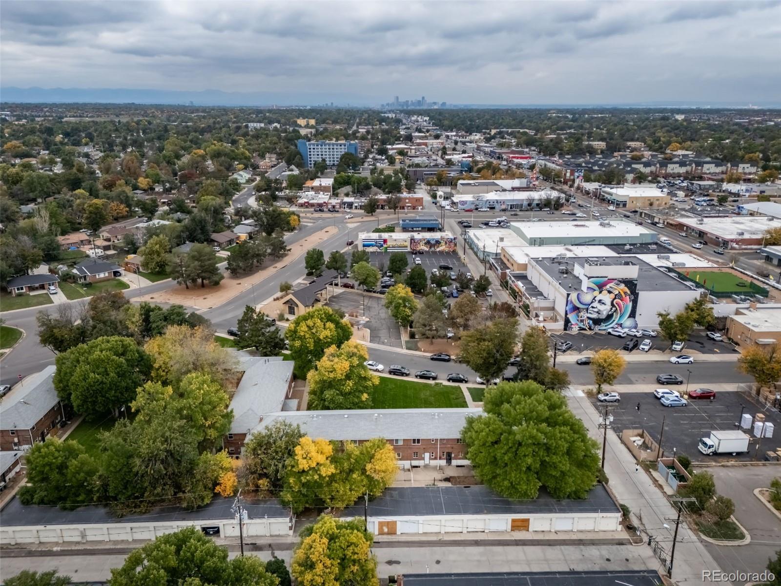 1456 Galena Street Aurora, CO 80010 - Photo 32 of 34 an aerial view of a city with lots of residential buildings