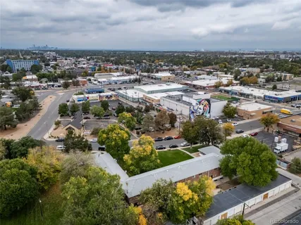 an aerial view of multiple house