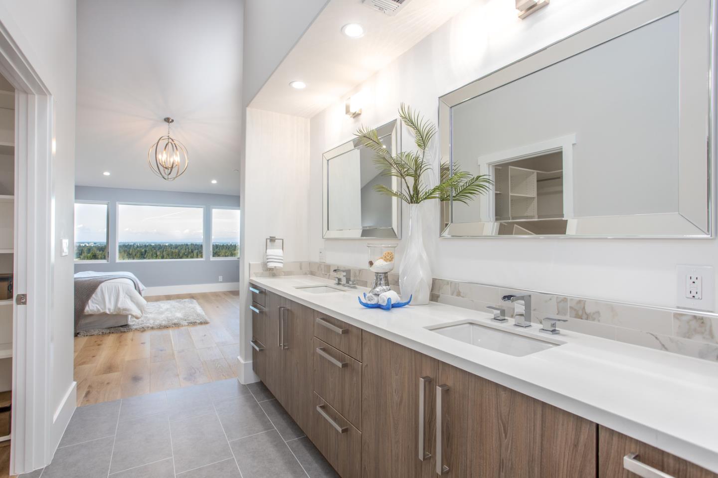 35 Hallmark Circle Menlo Park, CA 94025 - Photo 31 of 43 a en suite bathroom with a double vanity sink and a mirror