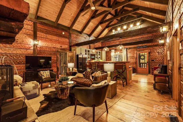 a room with furniture