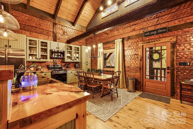 a outdoor space with lots of tables and chairs