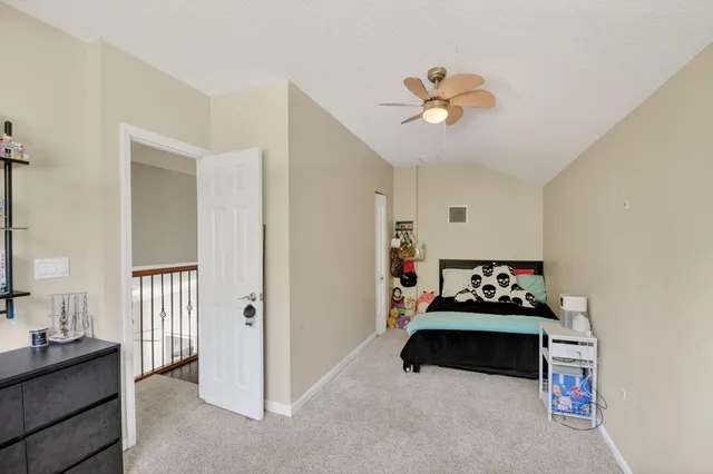 a view of a park with slide