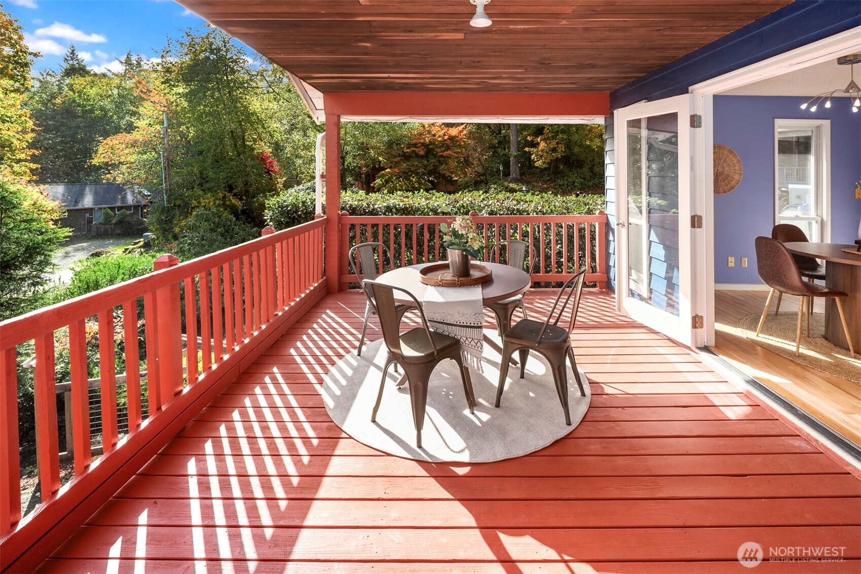 10514 Southwest 110th Street Vashon, WA 98070 - Photo 27 of 38 a view of a chairs on wooden deck