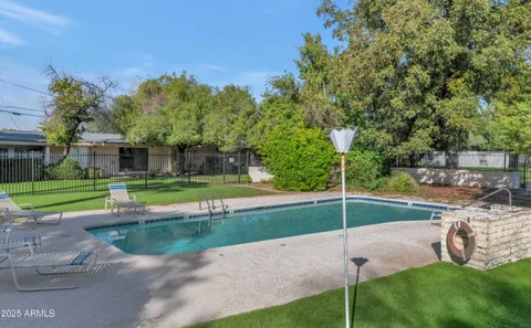 a house view with a garden space