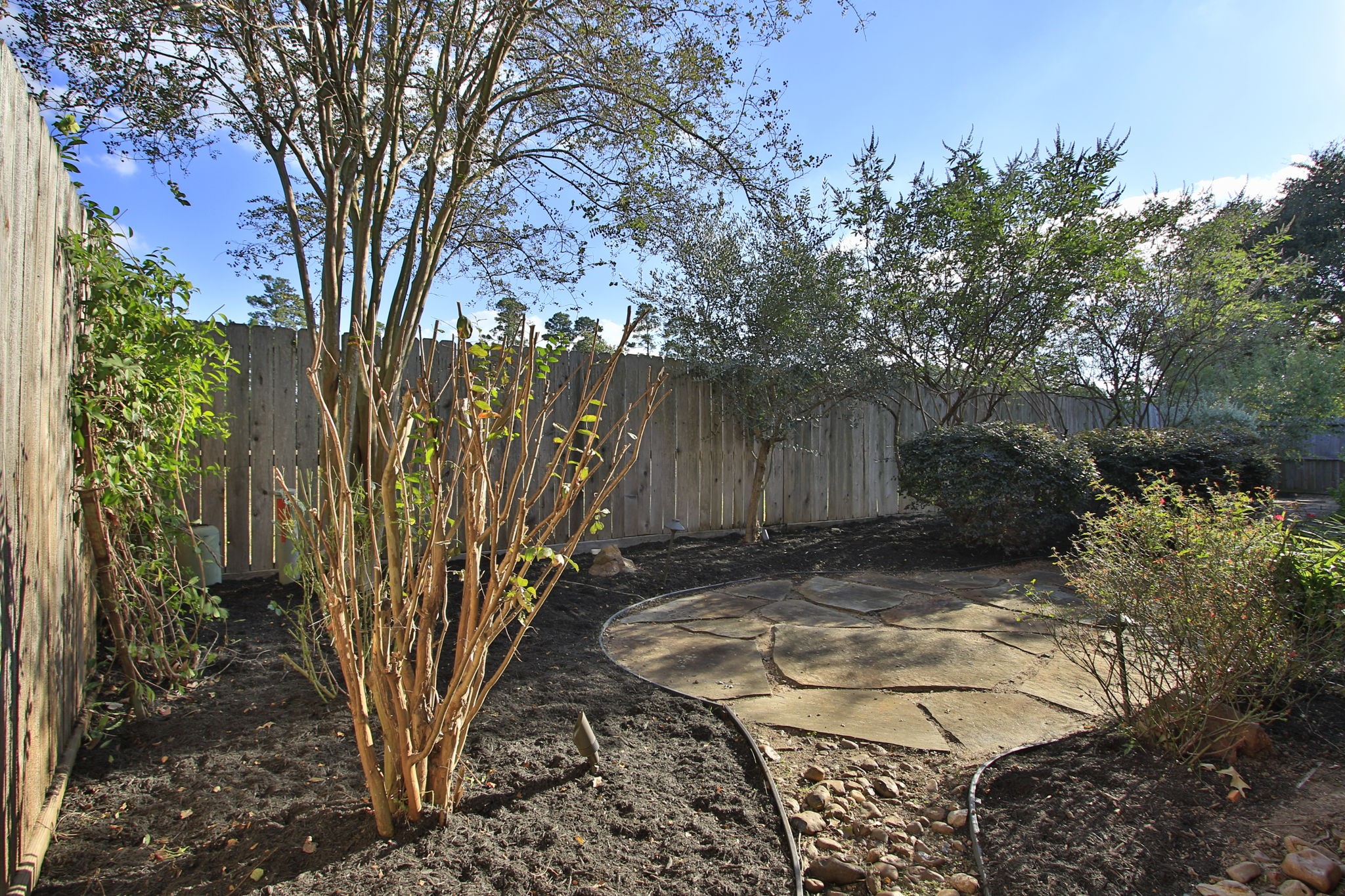 9203 Memorial Pines Way Spring, TX 77379 - Photo 43 of 45 This photo showcases a cozy backyard. Beyond the fence is a drainage culvert wo there are no back neighbors! This home NEVER flooded.