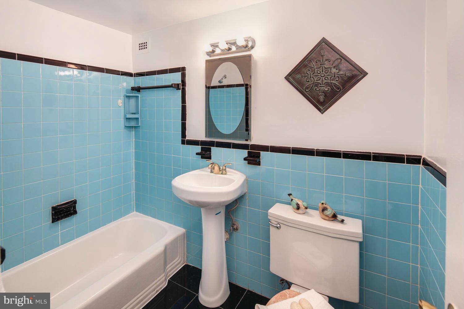 1300 South Arlington Ridge Road, Unit 304 Arlington, VA 22202 - Photo 16 of 19 a bathroom with a sink toilet and a mirror