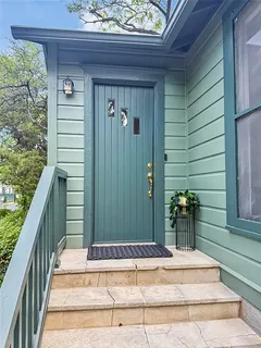 a balcony view with a outdoor space