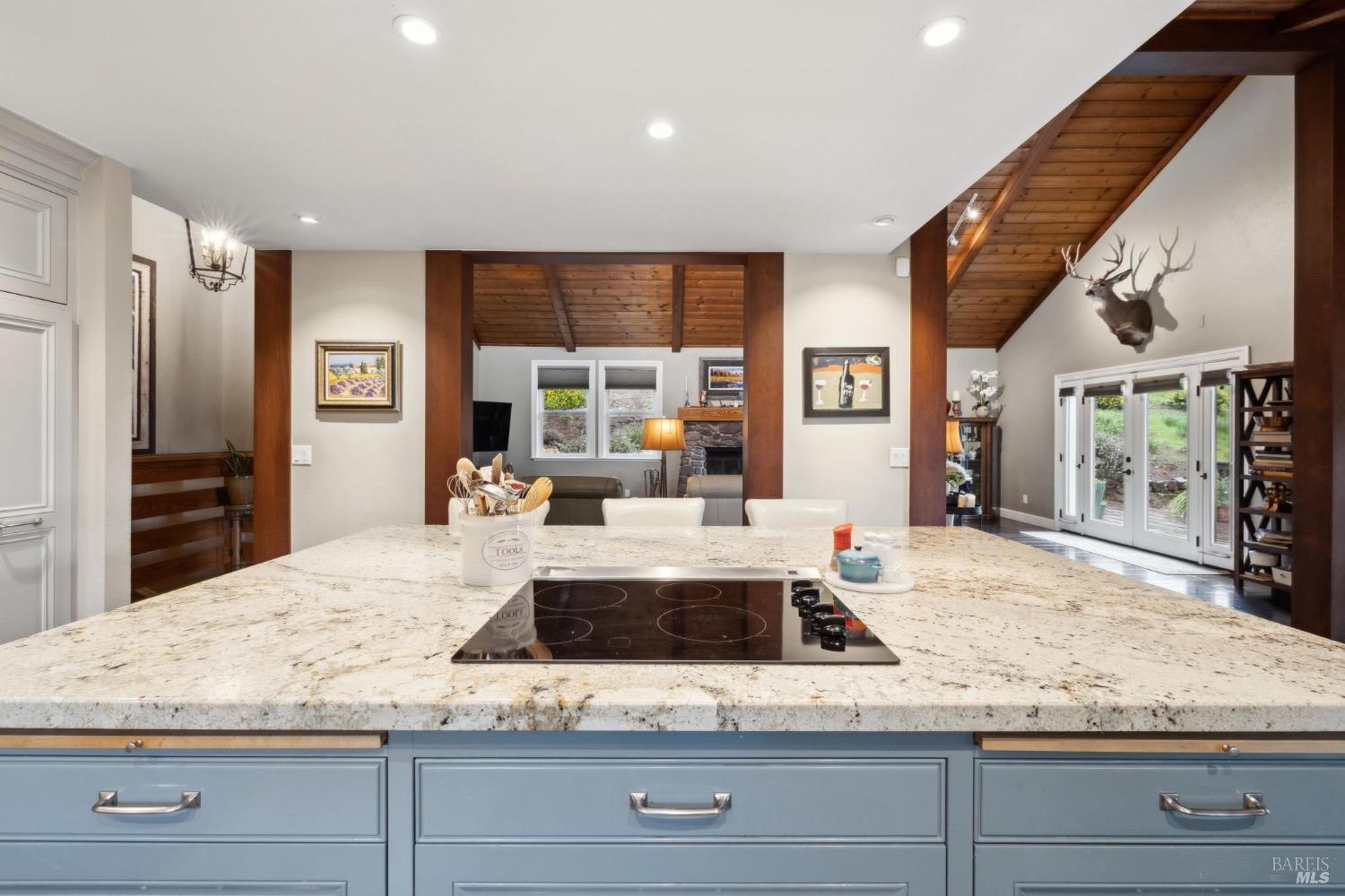 4560 Lovall Valley Loop Road Sonoma, CA 95476 - Photo 31 of 95 a view of living room with granite countertop furniture and fireplace