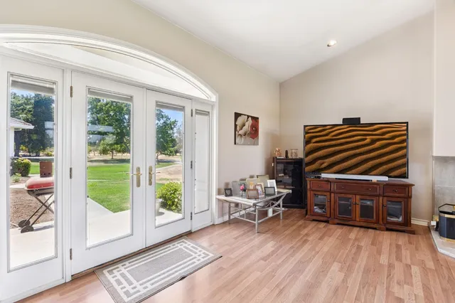 a view of a bathroom from a hallway