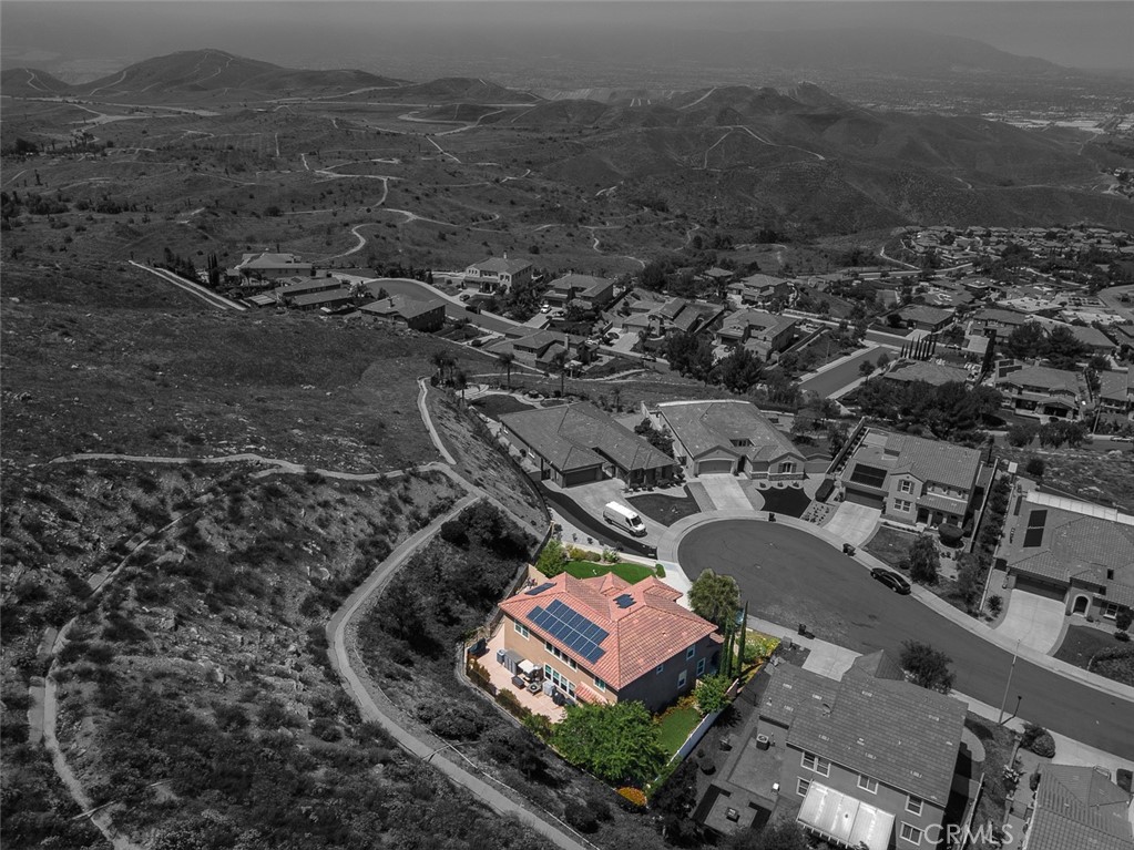 17122 Broken Rock Court Riverside, CA 92503 - Photo 51 of 61 an aerial view of a house with a mountain