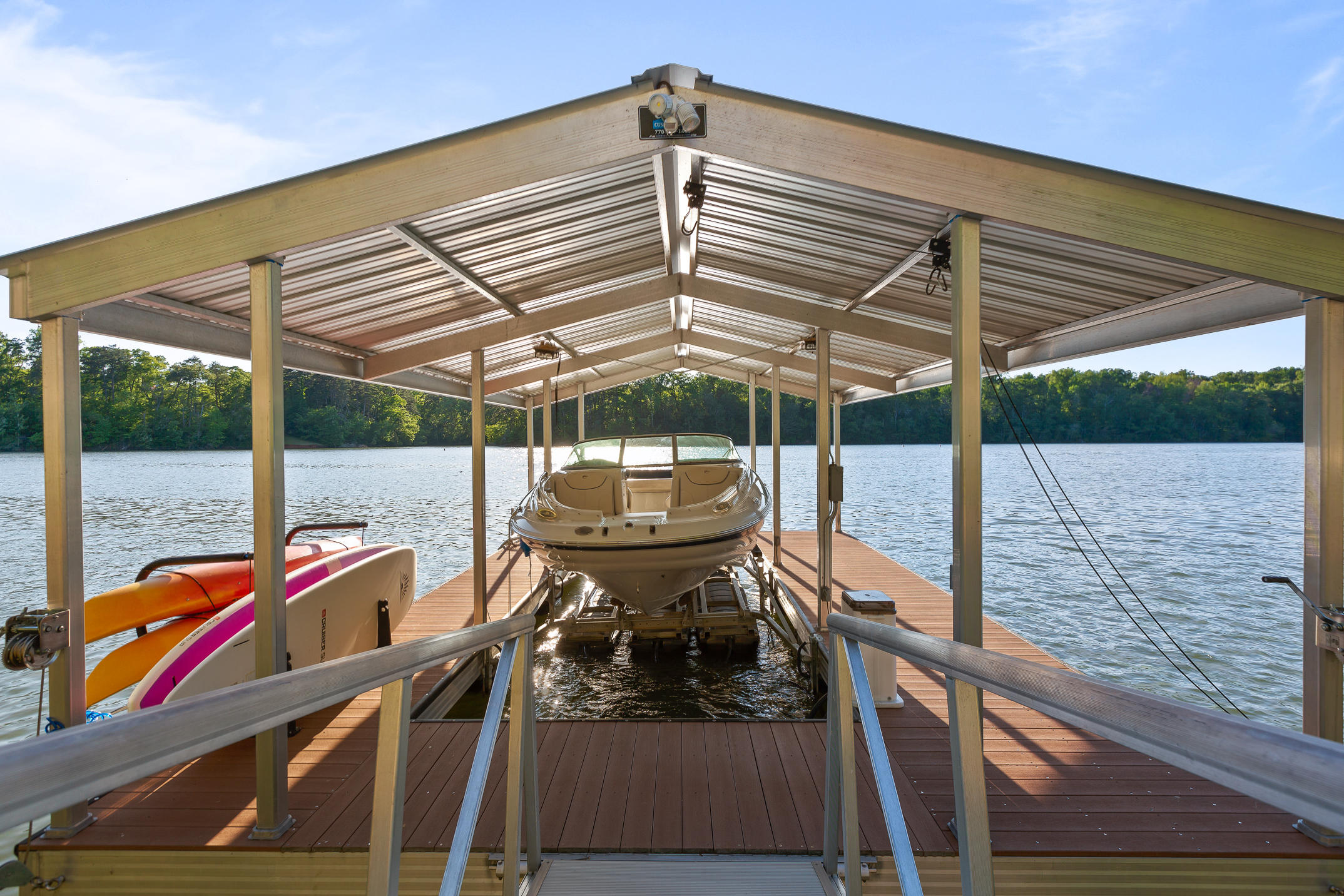 Covered floating dock