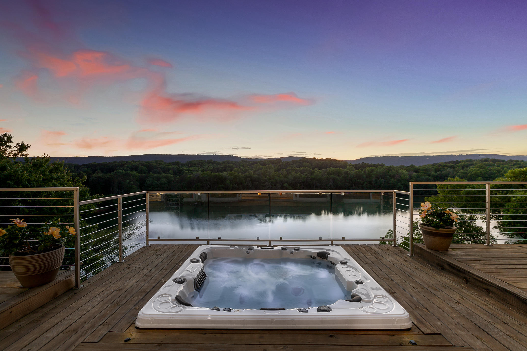 Hot tub with views