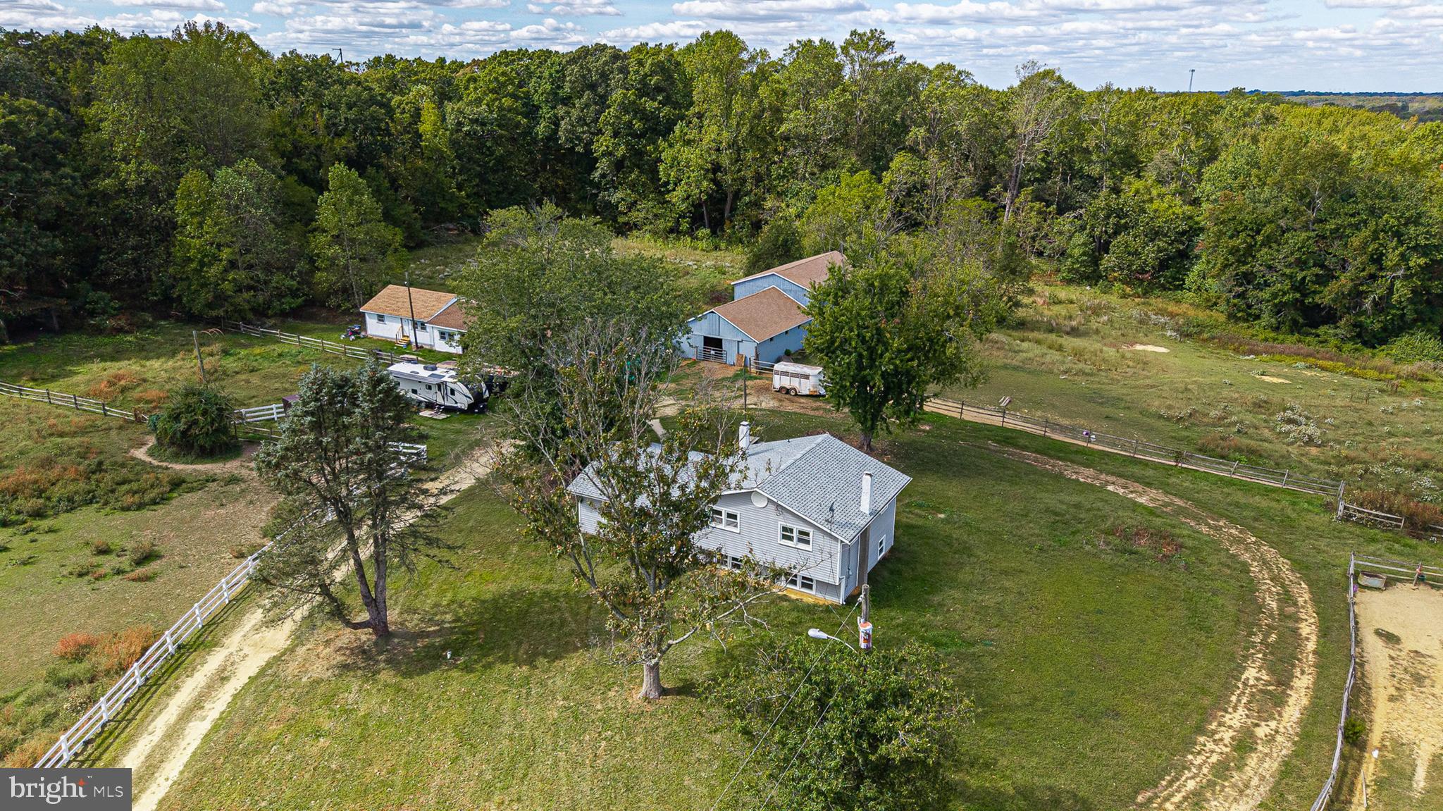 a view of a lake with a yard