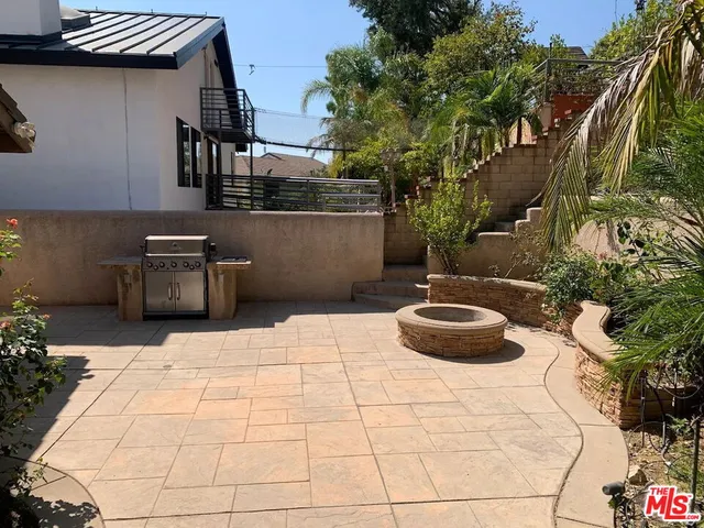 a view of an outdoor space and sitting area