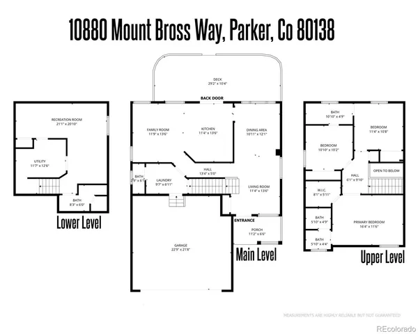 $545,000 | 10880 Mt Bross Way, Parker, CO 80138