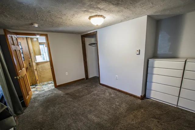 an empty room with closet