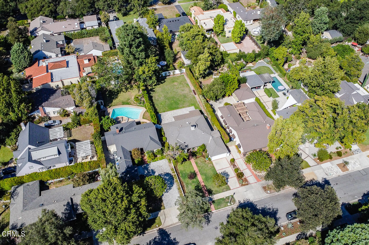 1195 Afton Street Pasadena, CA 91103 - Photo 33 of 36 an aerial view of residential houses with outdoor space