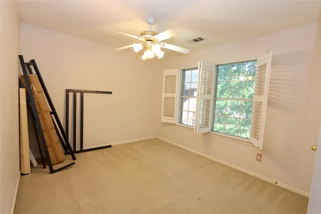a view of a livingroom with a window