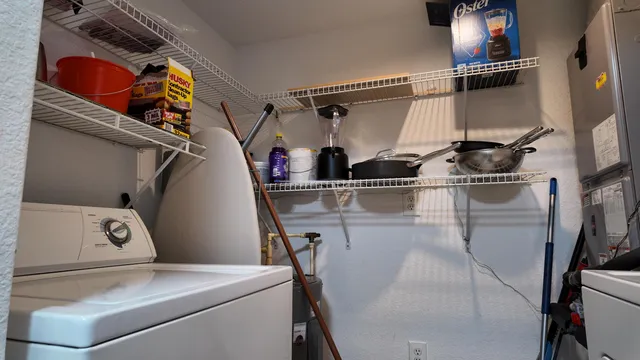 a close view of closet