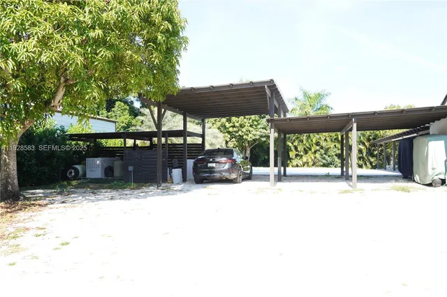 a house view with a swimming pool