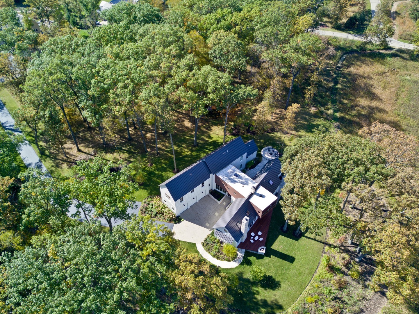 26366 North Farwell Road Mettawa, IL 60045 - Photo 19 of 30 an aerial view of a house with a yard