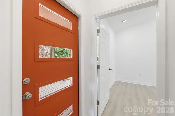 a view of a hallway with a elevator