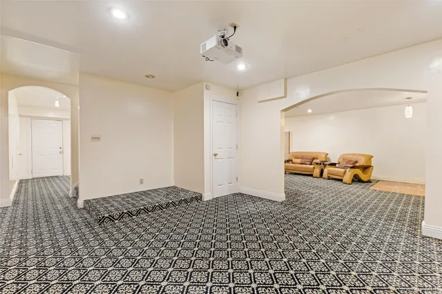 a view of a livingroom with a furniture