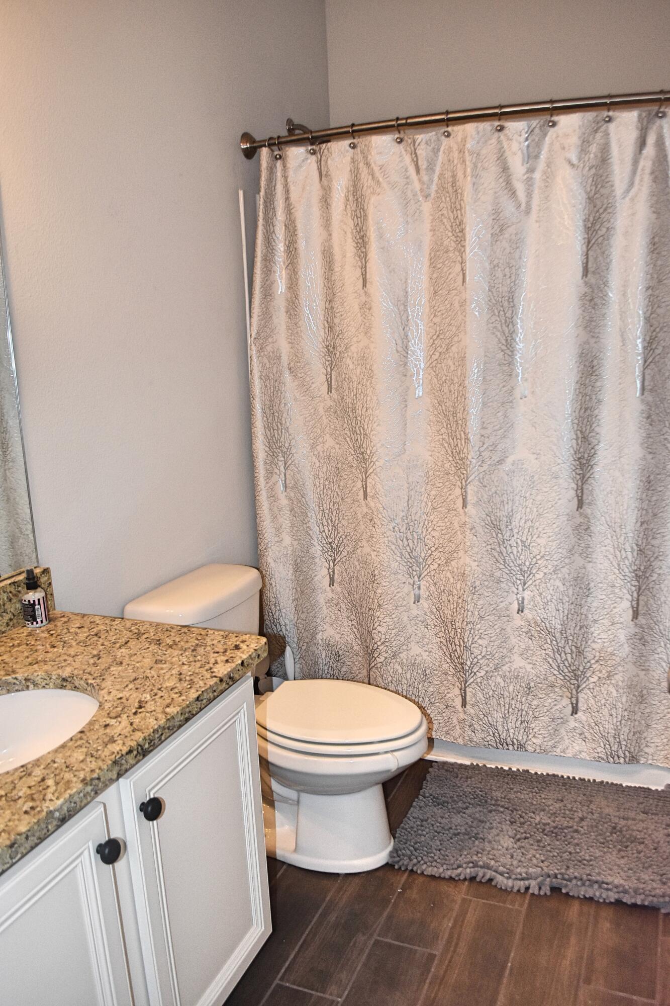 41 Twain Trail Freeport, FL 32439 - Photo 24 of 24 a bathroom with a granite countertop sink and a toilet