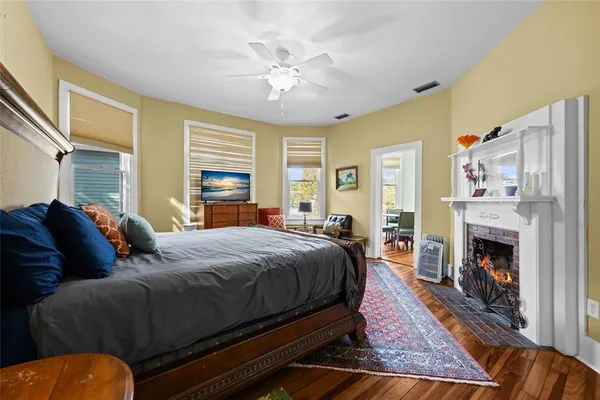 an aerial view of multiple house