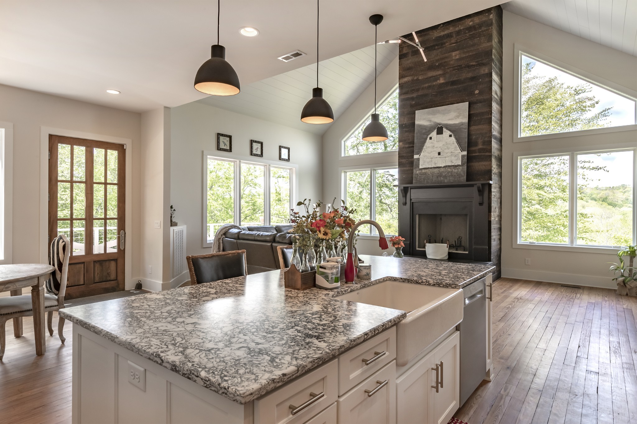 5304 Old Harding Road Franklin, TN 37064 - Photo 10 of 29 a kitchen with counter top space a sink and windows