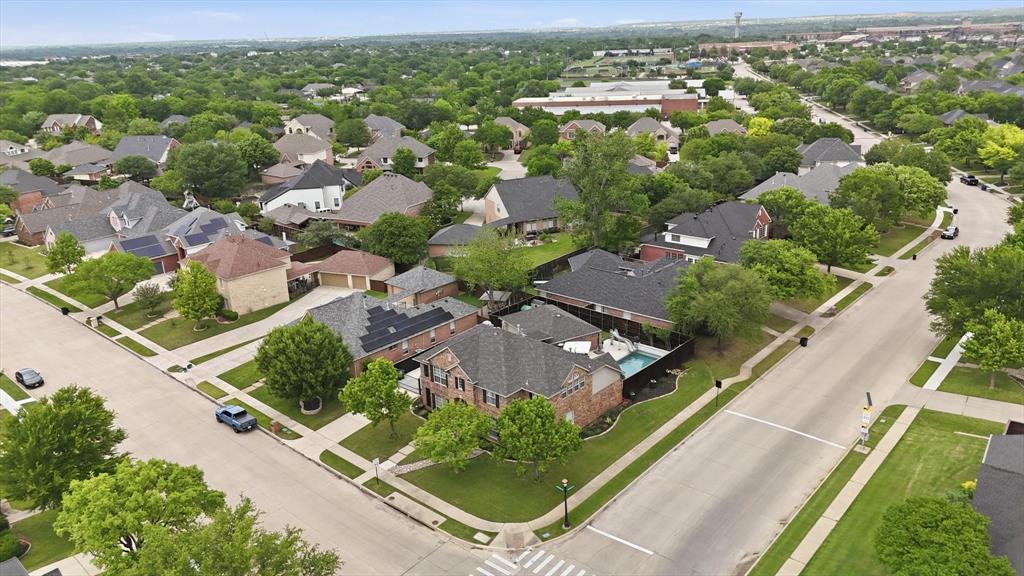 216 Durango Drive Trophy Club, TX 76262 - Photo 35 of 40 Aerial view of the neighborhood featuring properties with green lawns and mature trees