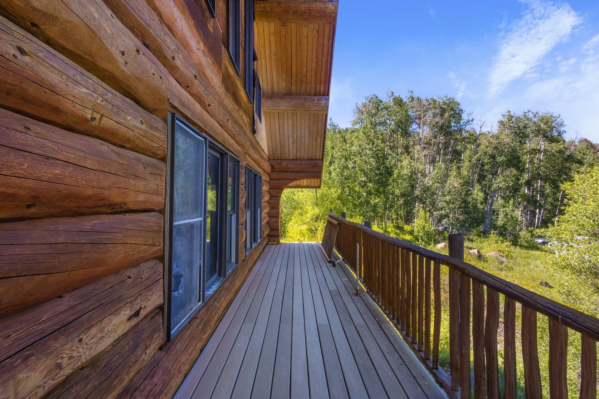 13984 Last Dollar Road Placerville, CO 81430 - Photo 25 of 43 a view of a balcony with wooden floor