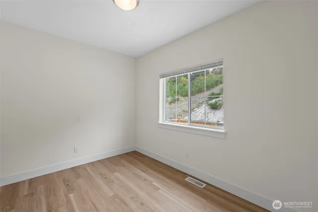 an empty room with a window