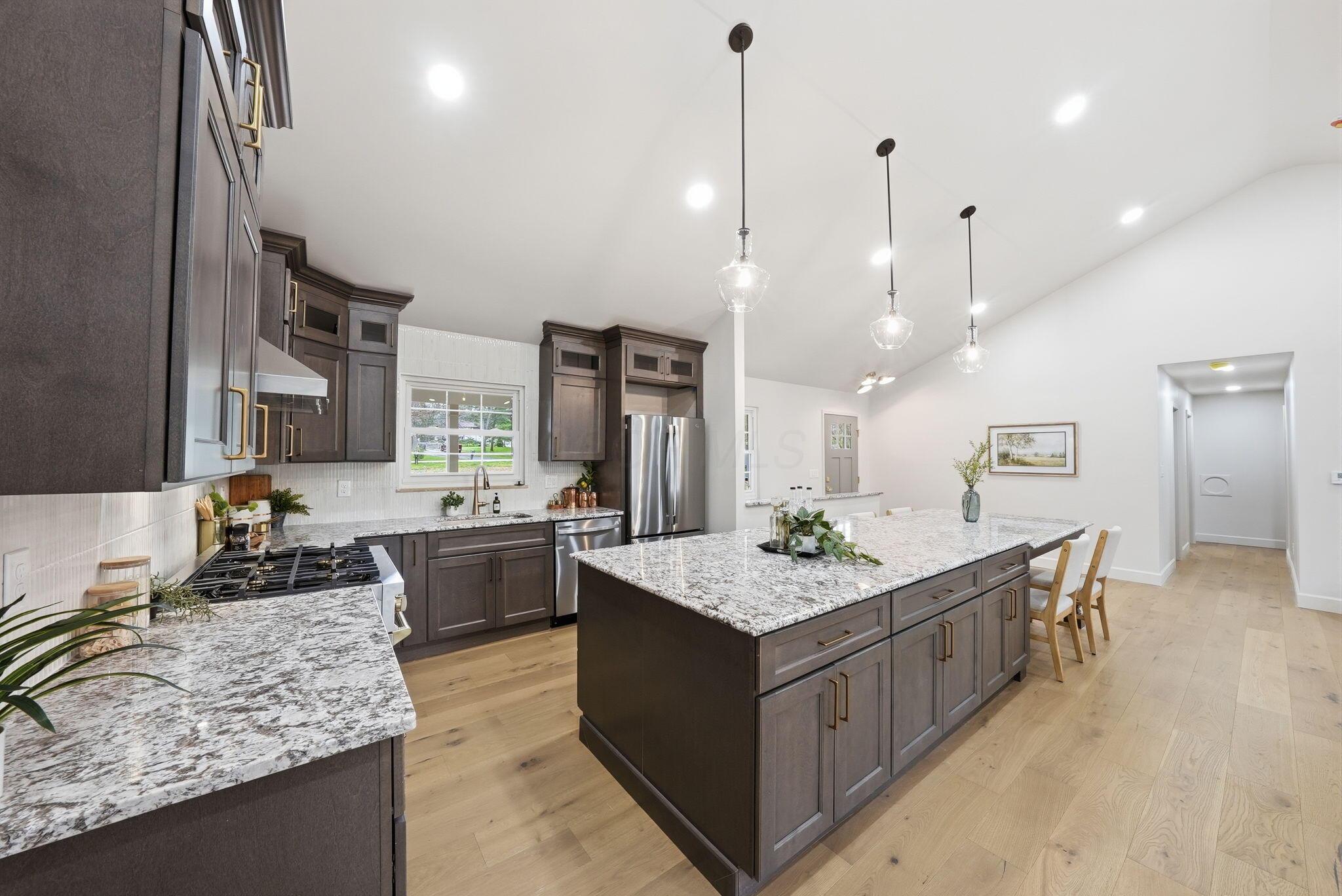 4445 Central College Road Westerville, OH 43081 - Photo 1 of 80 Gorgeous new custom kitchen with elongated island/table feature.