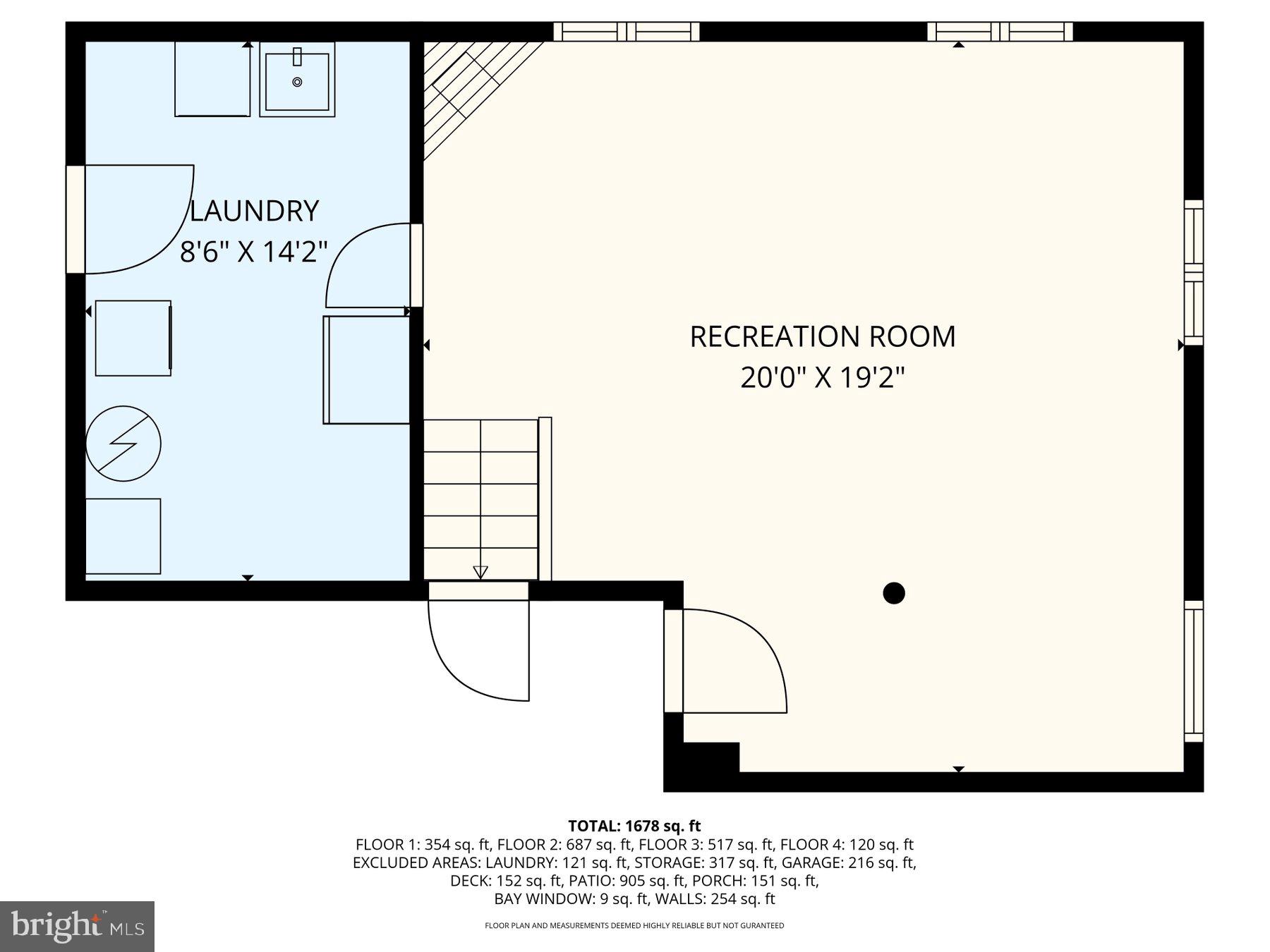 530 Rita Drive Odenton, MD 21113 - Photo 41 of 42 Basement Floorplan