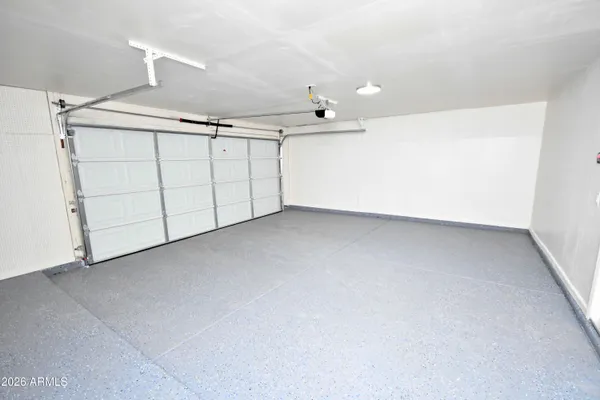 a view of a garage