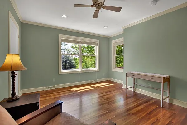 a view of livingroom with hardwood floor and window