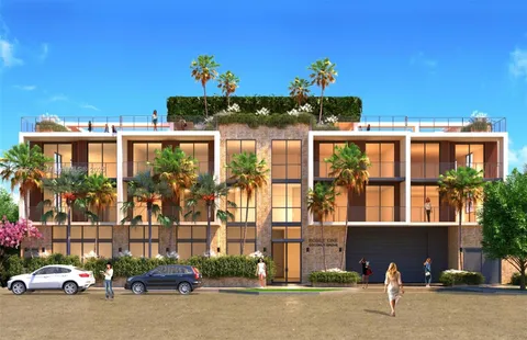 a front view of a house with a parking area