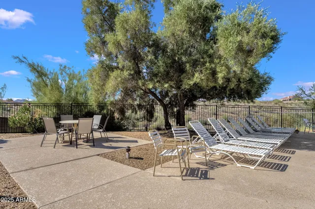 a view of outdoor space with seating