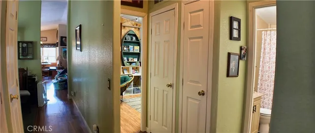 a view of elevator with hallway