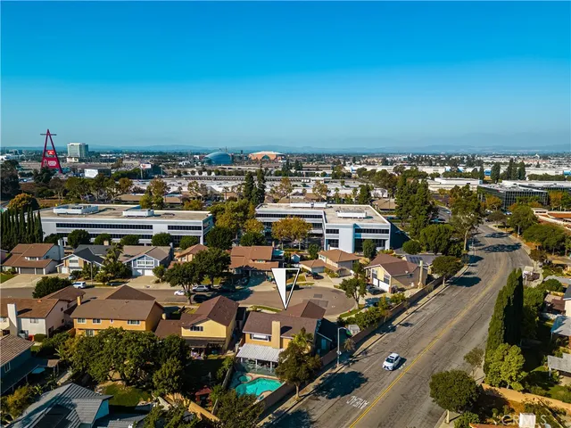 an aerial view of a city