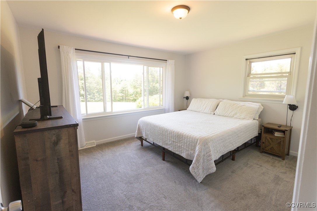 2729 Cumberland Road Farmville, VA 23901 - Photo 25 of 45 a bedroom with a bed flat screen tv and window
