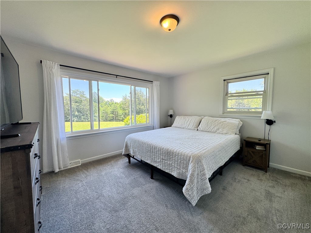 2729 Cumberland Road Farmville, VA 23901 - Photo 33 of 45 a spacious bedroom with a bed and a large window