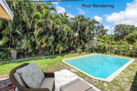 a view of a bathtub in a backyard