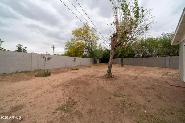 a backyard of a house