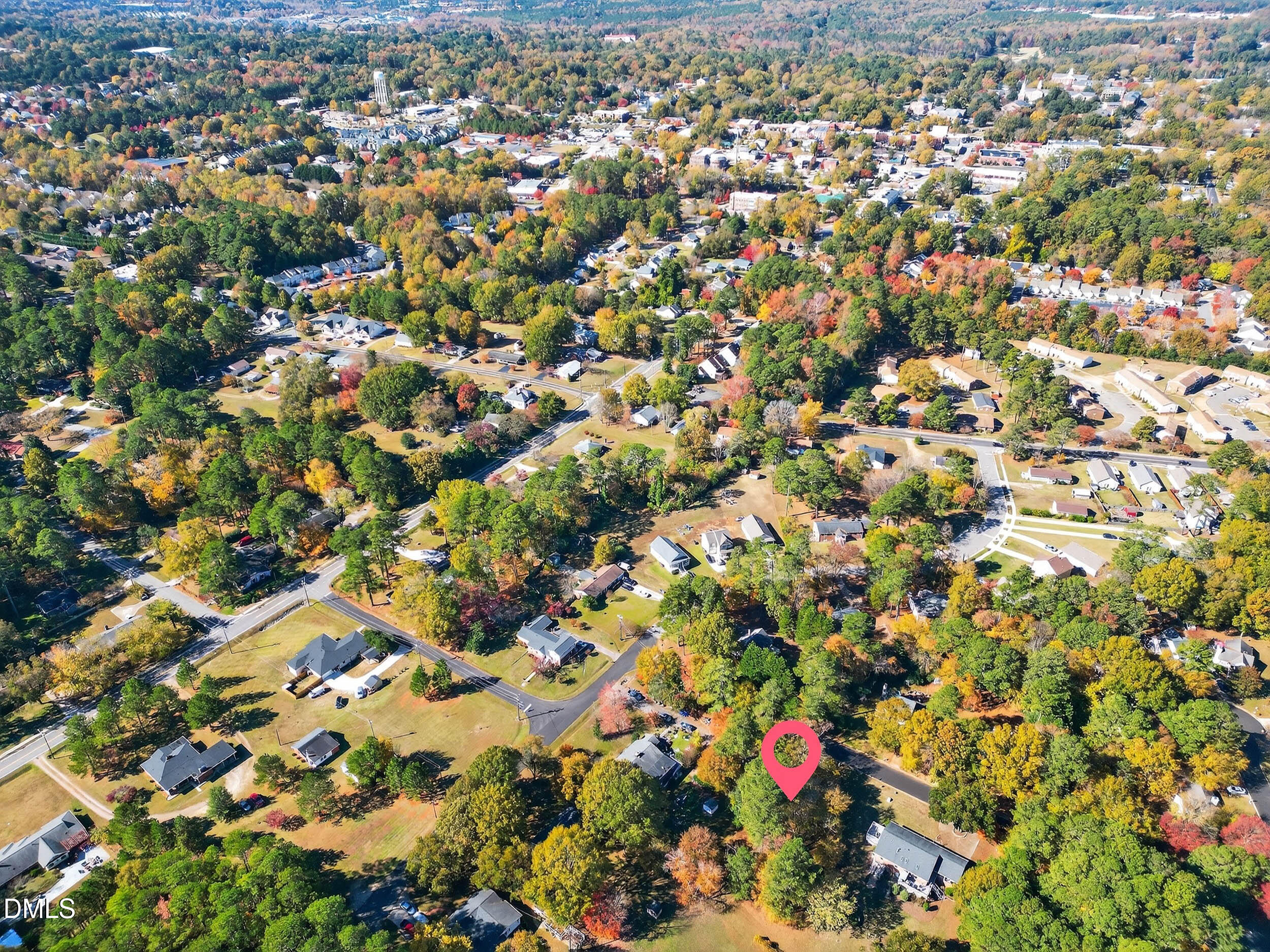 0 Carroll Street Wake Forest, NC 27587 - Photo 5 of 13 an aerial view of house with yard and parking space