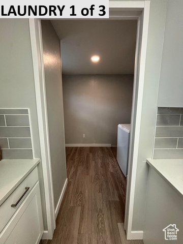 335 Memorial Park Road Henefer, UT 84033 - Photo 31 of 51 Laundry room with LVP flooring and washer/clothes dryer