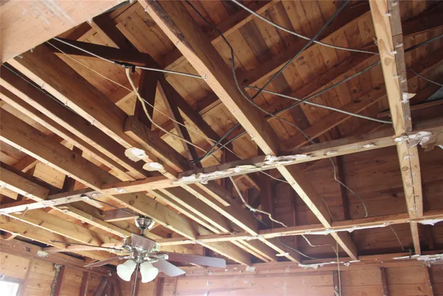 a view of under an umbrella